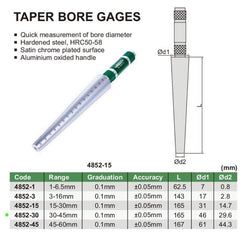 Insize Taper Bore Gauge 30-45mm Range Series 4852-30 - Twin Eagle Imports