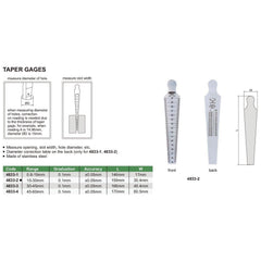 Insize Taper Gauge 15-30mm Range Series 4833-2 - Twin Eagle Imports