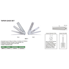 Insize Taper Gauge Set 1-29mm Range Series 4837-1 - Twin Eagle Imports