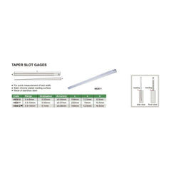 Insize Taper Slot Gauge 0.5-15mm Range Series 4630-2 - Twin Eagle Imports