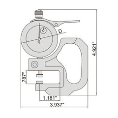 Insize Thickness Gauge 0-0.5" x 0.0005" Range Series 2364-055 - Twin Eagle Imports