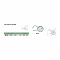Insize Thickness Gauge 0-10mm x 0.05mm Range Series 2862-102 - Twin Eagle Imports