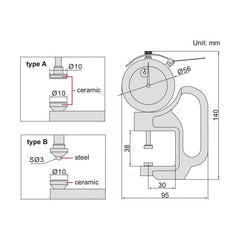 Insize Thickness Gauge 0-30mm x 0.01mm Range Series 2366-30B - Twin Eagle Imports