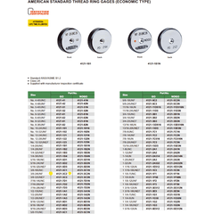 Insize Thread GO Ring Gauge 3/8"-24 UNF Series 4121-3C2 - Twin Eagle Imports