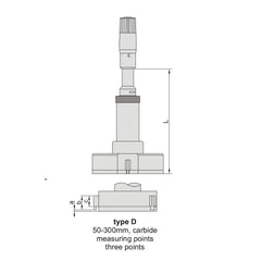 Insize Three Point Internal Micrometer 62-75mm Range Series 3227-75 - Twin Eagle Imports