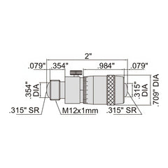 Insize Tubular Inside Micrometer 2-12" Range Series 3222-12 - Twin Eagle Imports
