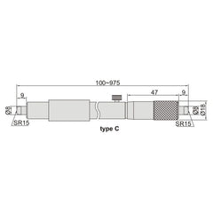 Insize Tubular Inside Micrometer 225-250mm Range Series 3229-250 - Twin Eagle Imports