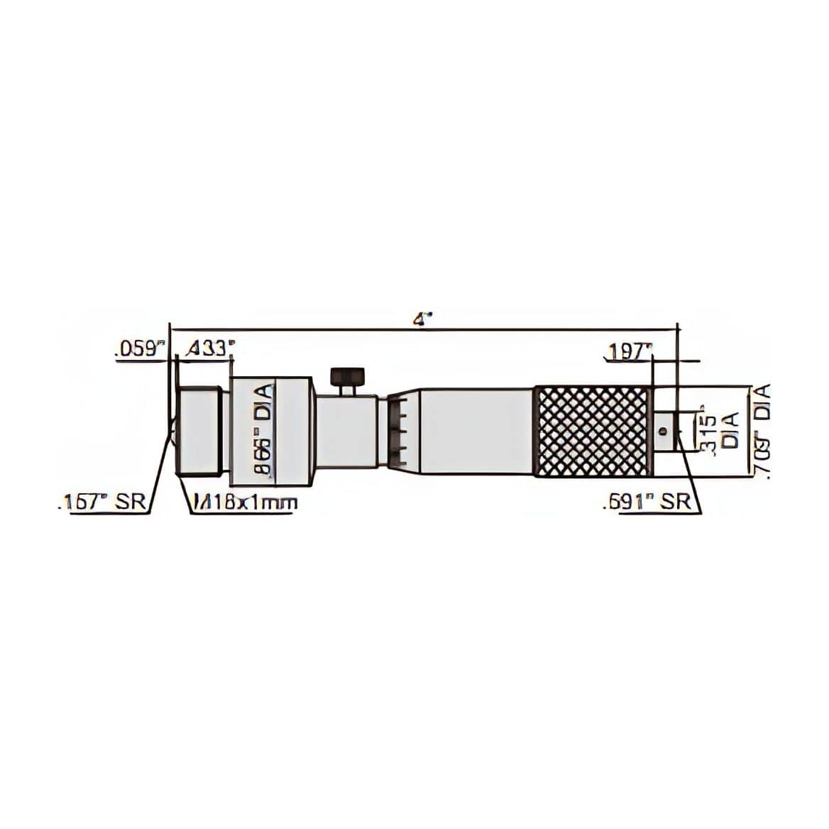 Insize Tubular Inside Micrometer 4-36" Range Series 3225-36 - Twin Eagle Imports