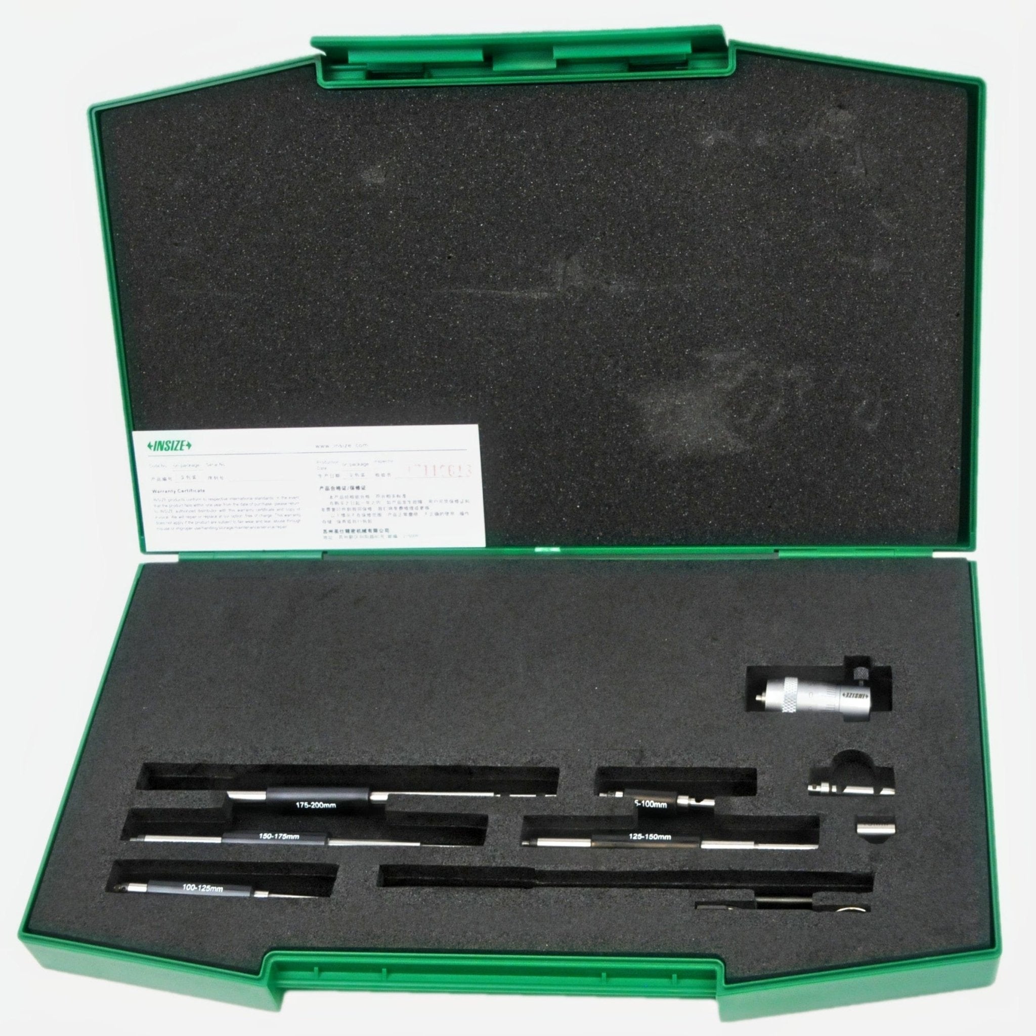 Insize Tubular Inside Micrometer 50-200mm Range Series 3221-200 - Twin Eagle Imports