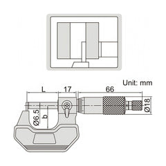 Insize Type A Cylindrical Anvil Tube Micrometer 25-50mm Range Series 3261-50A - Twin Eagle Imports