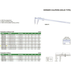 Insize Vernier Caliper 0-1000mm/0-40" Range Series 1208-1024 - Twin Eagle Imports