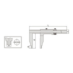 Insize Vernier Caliper 0-1000mm/0-40" Range Series 1208-1024 - Twin Eagle Imports