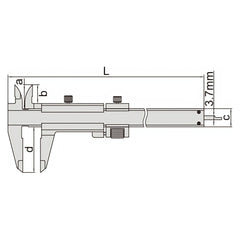 Insize Vernier Caliper 0-180mm/0-7" Range Series 1233-180 - Twin Eagle Imports