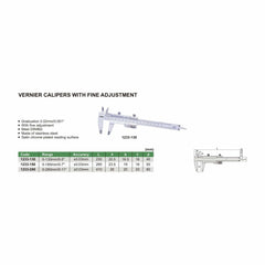 Insize Vernier Caliper 0-180mm/0-7" Range Series 1233-180 - Twin Eagle Imports