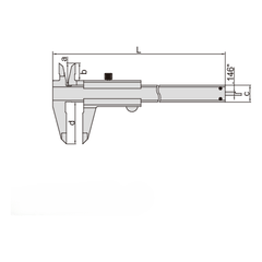 Insize Vernier Caliper 0-200mm/0-8" Range Series 1205-2002S - Twin Eagle Imports