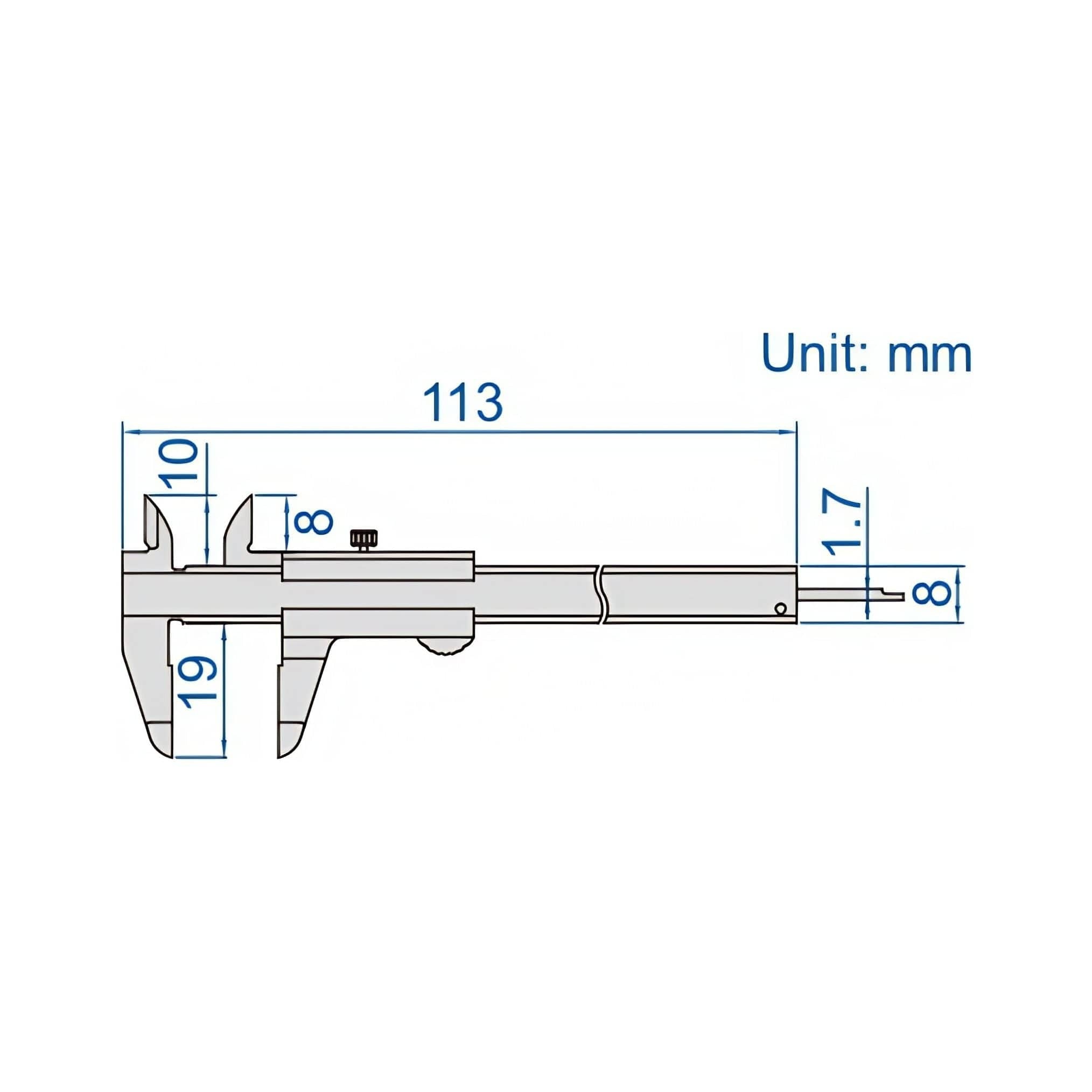 Insize Vernier Caliper 0-70mm Range Series 1204-70 - Twin Eagle Imports