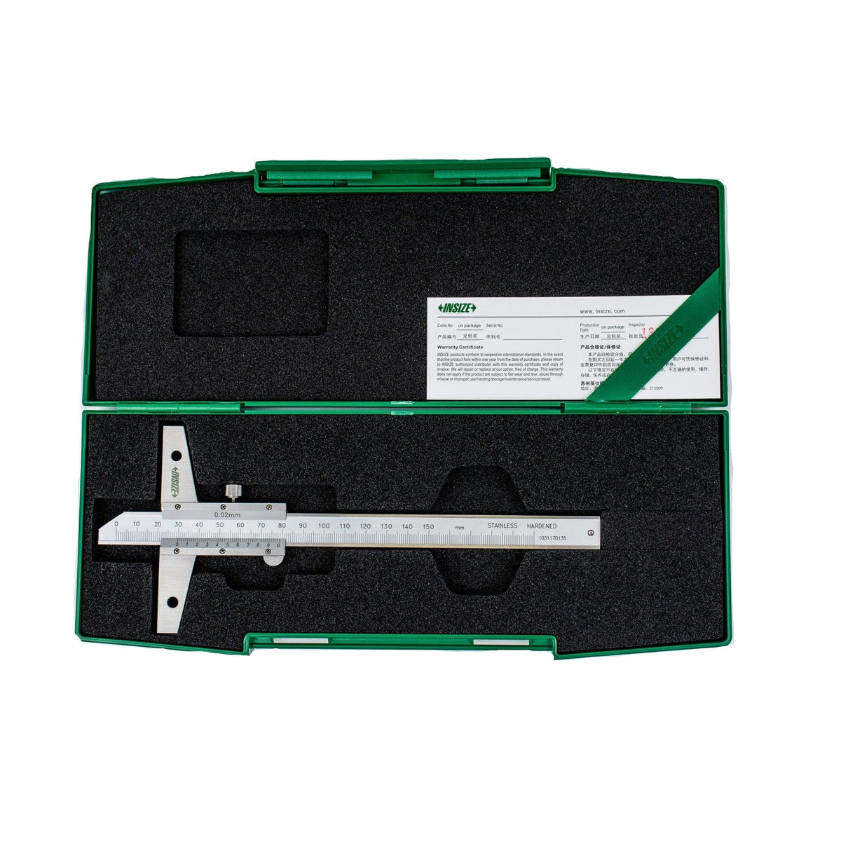 Insize Vernier Depth Gauge 0-150mm Range Series 1247-1501 - Twin Eagle Imports