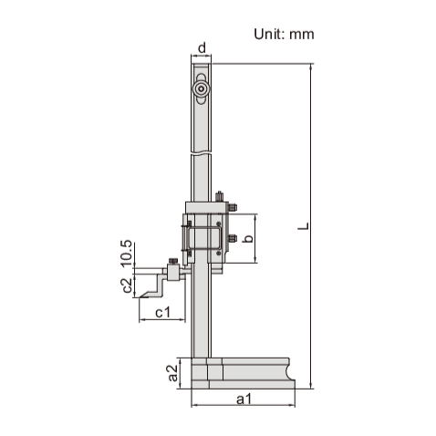 Insize Vernier Height Gauge 0-300mm / 0-12" Range Series 1250-300 - Twin Eagle Imports