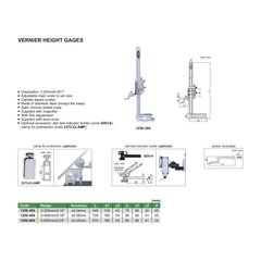 Insize Vernier Height Gauge 0-600mm / 0-24" Range Series 1250-600 - Twin Eagle Imports