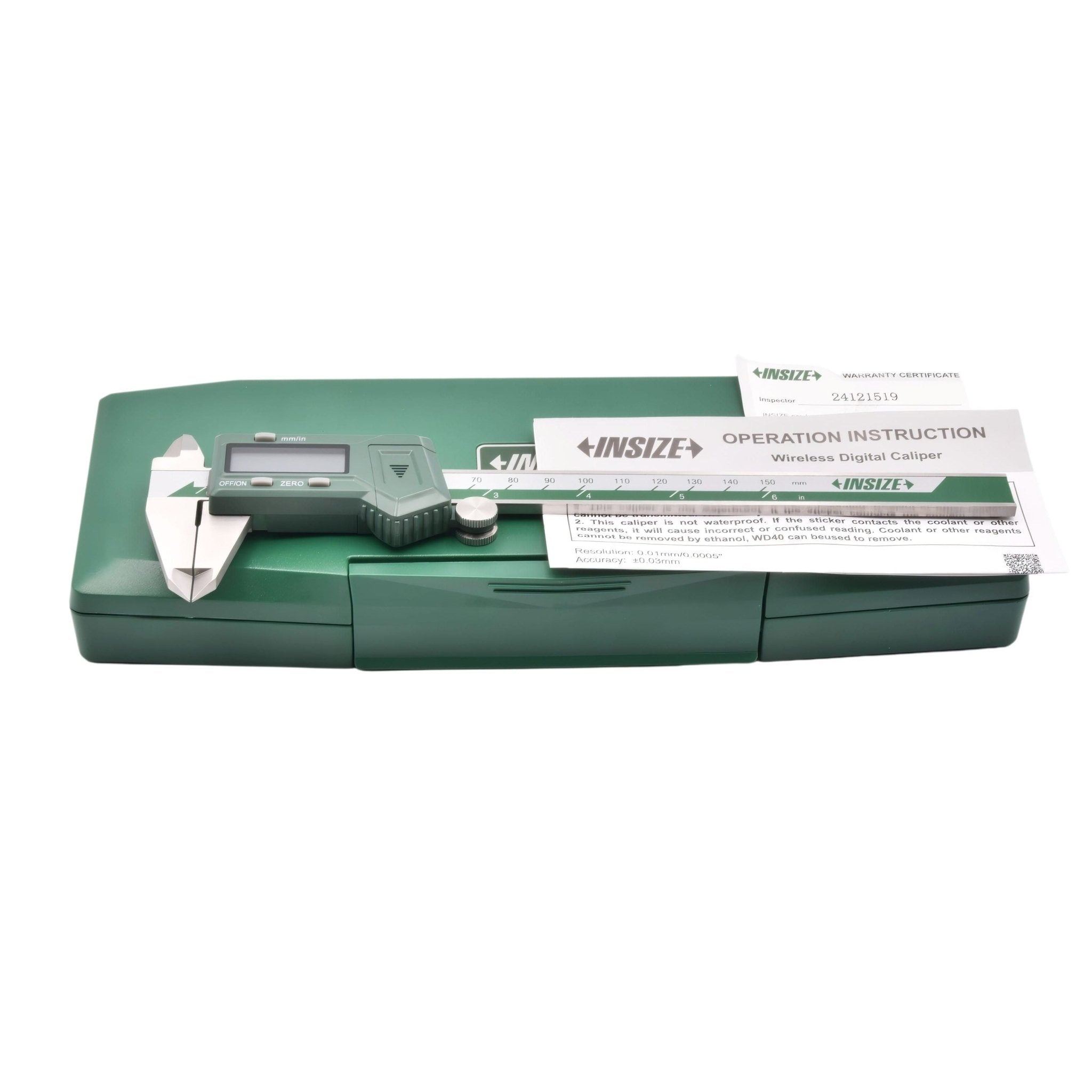 Insize Wireless Digital Caliper 0–150 mm / 0–6" Series 1113-150 - Twin Eagle Imports