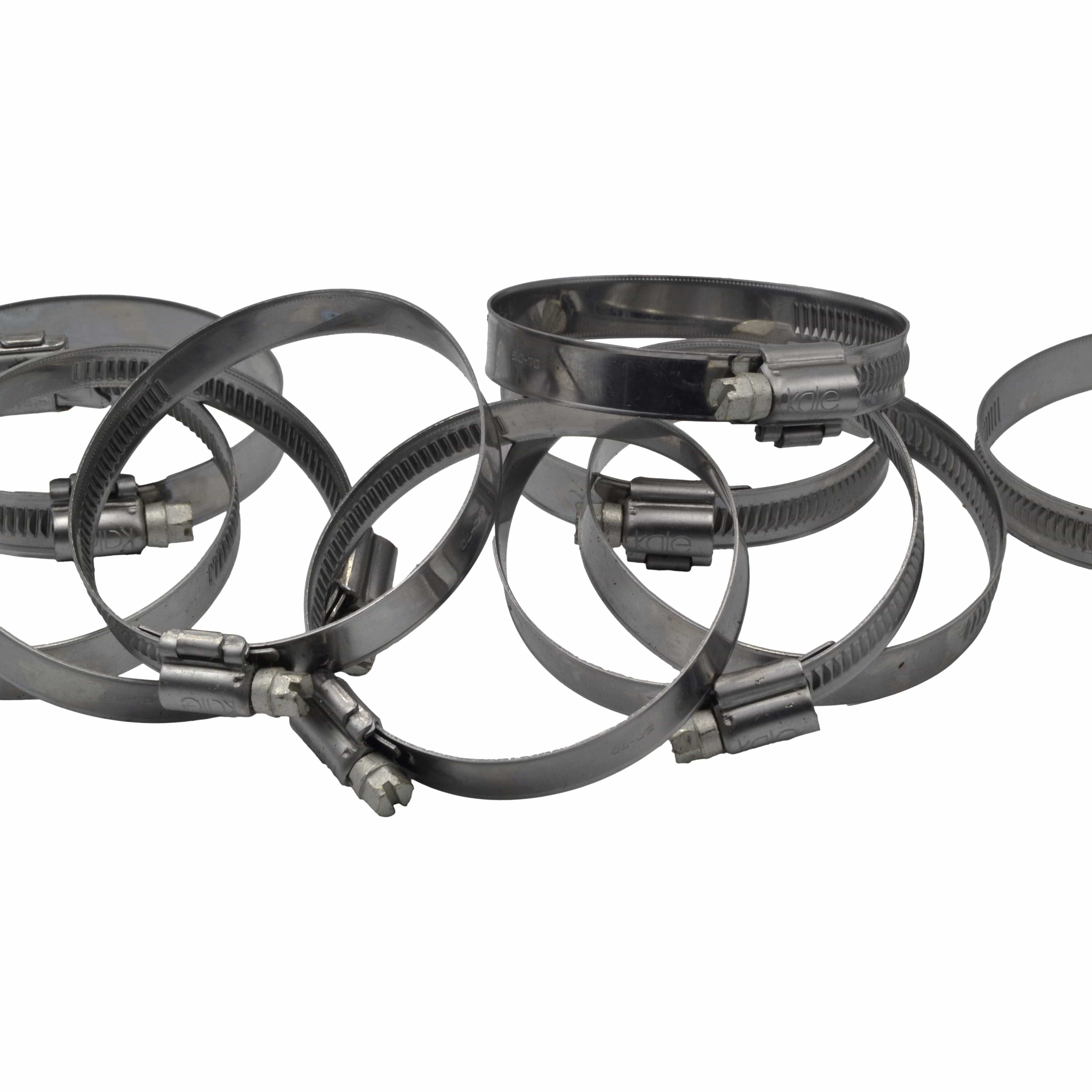 Kale Grab Kits 10 Piece Kale 304 Stainless Steel 50-70mm Worm Drive Hose Clamp