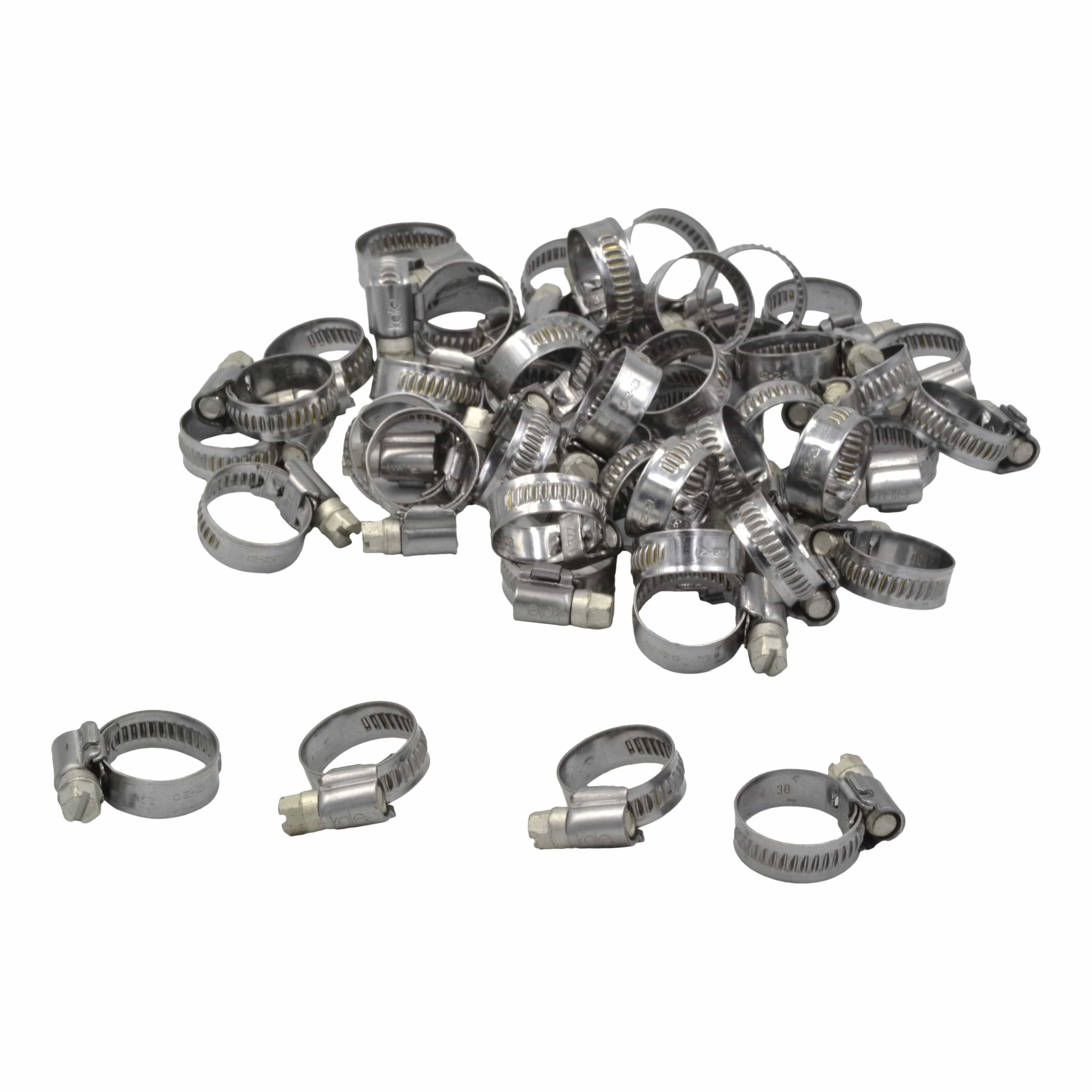 Kale Grab Kits 50 Piece Kale 304 Stainless Steel 12-20mm Worm Drive Hose Clamp