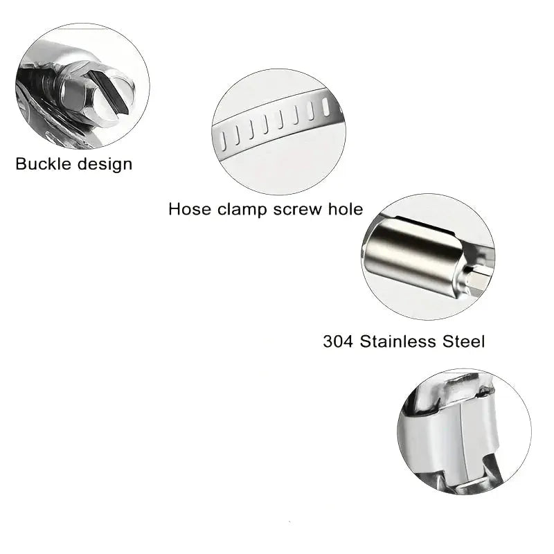 Kale GRAB KITS 50 Piece Kale 304 Stainless Steel 8-16mm WD9 Worm Drive Hose Clamp