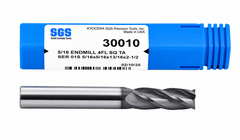 KYOCERA ASIA PACIFIC PTE LTD CARBIDE ENDMILL Kyocera SGS 30010 5/16" 4 Flute Ti-NAMITE-A AlTiN Coated Carbide Square End Mill