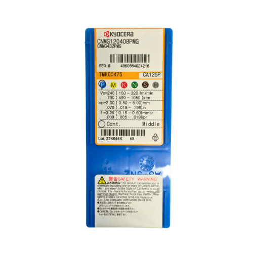 KYOCERA ASIA PACIFIC PTE LTD INSERT 10pc Kyocera CNMG120408PMG CA125P – Turning Insert (Medium-Roughing, PMG Chipbreaker)