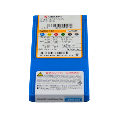 KYOCERA ASIA PACIFIC PTE LTD INSERTS 10 pc Kyocera DCMT070208HQ CA525 – Turning Insert (Finishing to Medium, HQ Chipbreaker)