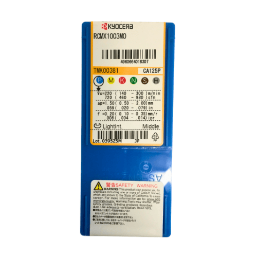 KYOCERA ASIA PACIFIC PTE LTD INSERTS 10pc Kyocera RCMX1003M0 CA125P – Turning Insert (Finishing to Medium, M0 Geometry)