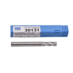Kyocera SGS - 1/4" 4 Flute Uncoated Carbide End Mill Short Series - Twin Eagle Imports