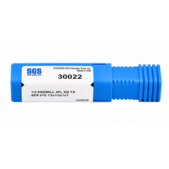 Kyocera SGS 30022 1/2" 4 Flute Ti-NAMITE-A AlTiN Coated Carbide Square End Mill - Twin Eagle Imports