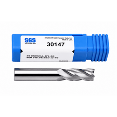 Kyocera SGS - 3/8" 4 Flute Uncoated Carbide End Mill Short Series - Twin Eagle Imports