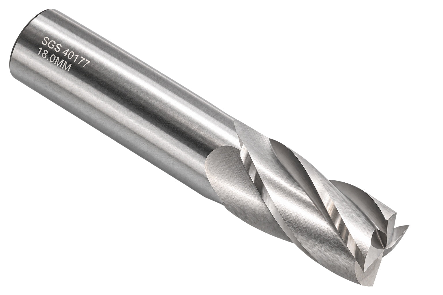 Kyocera SGS 40177 18mm 4 Flute Bright Uncoated Carbide Square End Mill - Twin Eagle Imports