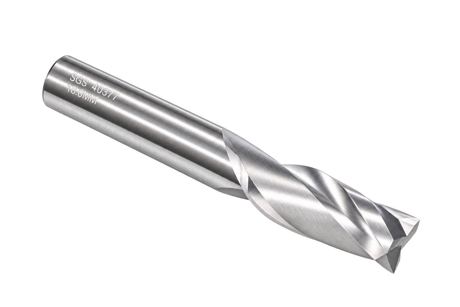 Kyocera SGS 40377 18mm 2 Flute Bright Uncoated Carbide Square End Mill - Twin Eagle Imports