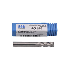 Kyocera SGS - 6.0mm 4 Flute Uncoated Carbide End Mill Short Series - Twin Eagle Imports