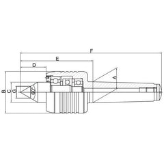 Live Centre Extended Nose MT2 M12 Drawbar Medium Duty - Twin Eagle Imports