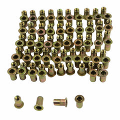 M4 Metric Zinc Plated Steel Nutserts Rivet Nuts Bulk Pack of 50 - Twin Eagle Imports