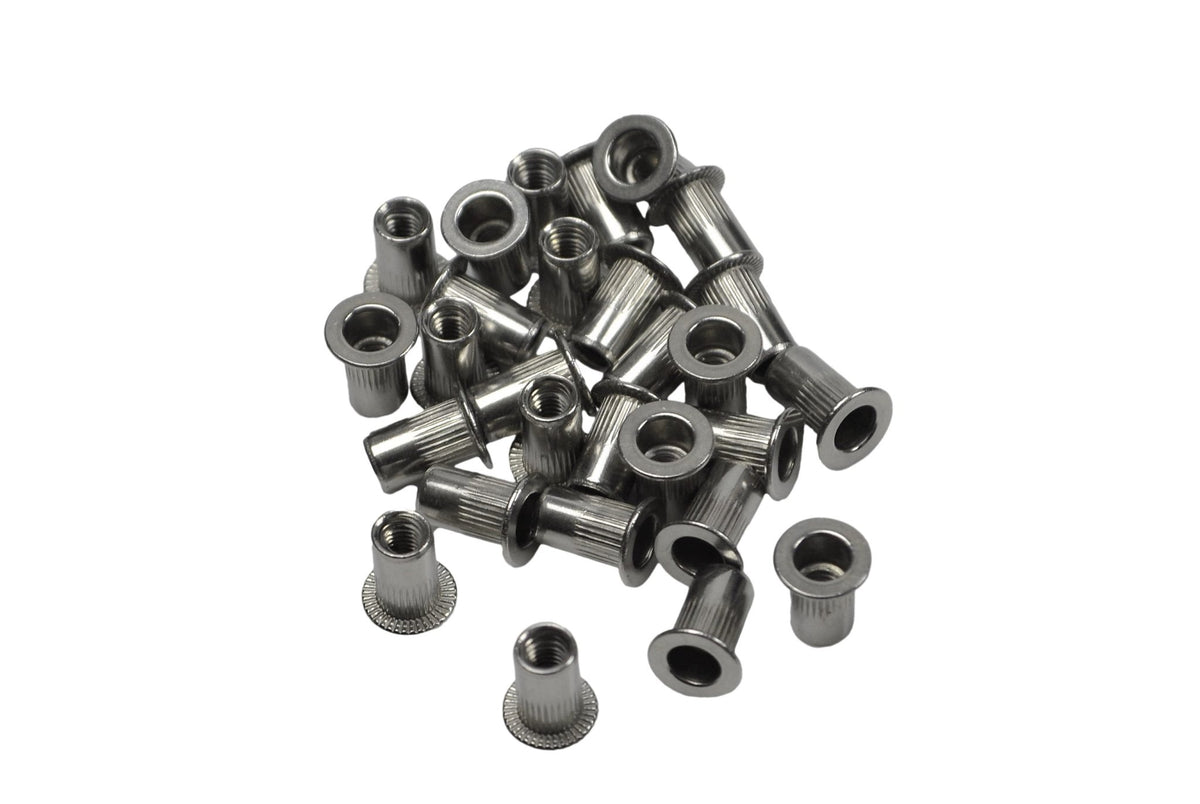 M5 Metric Zinc Plated Steel Nutserts Rivet Nuts Bulk Pack of 50 - Twin Eagle Imports