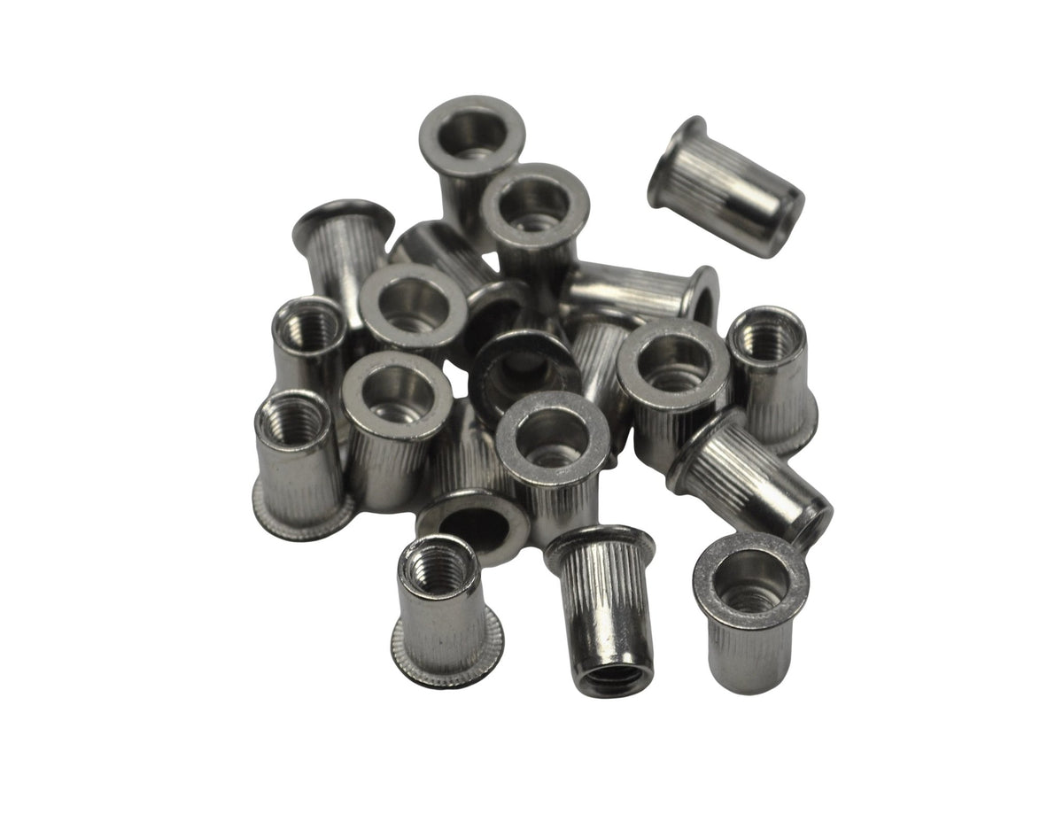 M6 Metric Zinc Plated Steel Nutserts Rivet Nuts Bulk Pack of 100 - Twin Eagle Imports