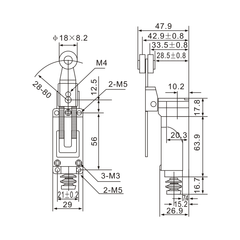 ME-8108 Rotary Adjustable Roller Lever Arm Limit Switch - Twin Eagle Imports