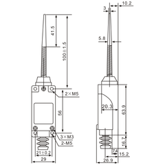 ME-8166 Flexible Coil Spring Momentary Limit Switch - Twin Eagle Imports