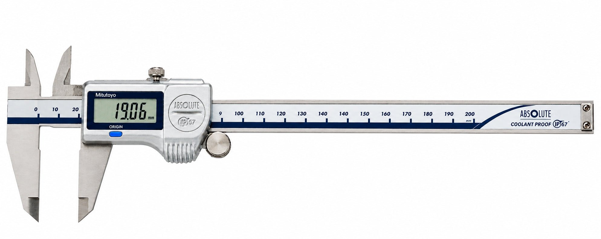 Mitutoyo IP67 Coolant Proof Digital Caliper 0-200mm Mitutoyo Series 500-713-20 (CD-P20M) - Twin Eagle Imports