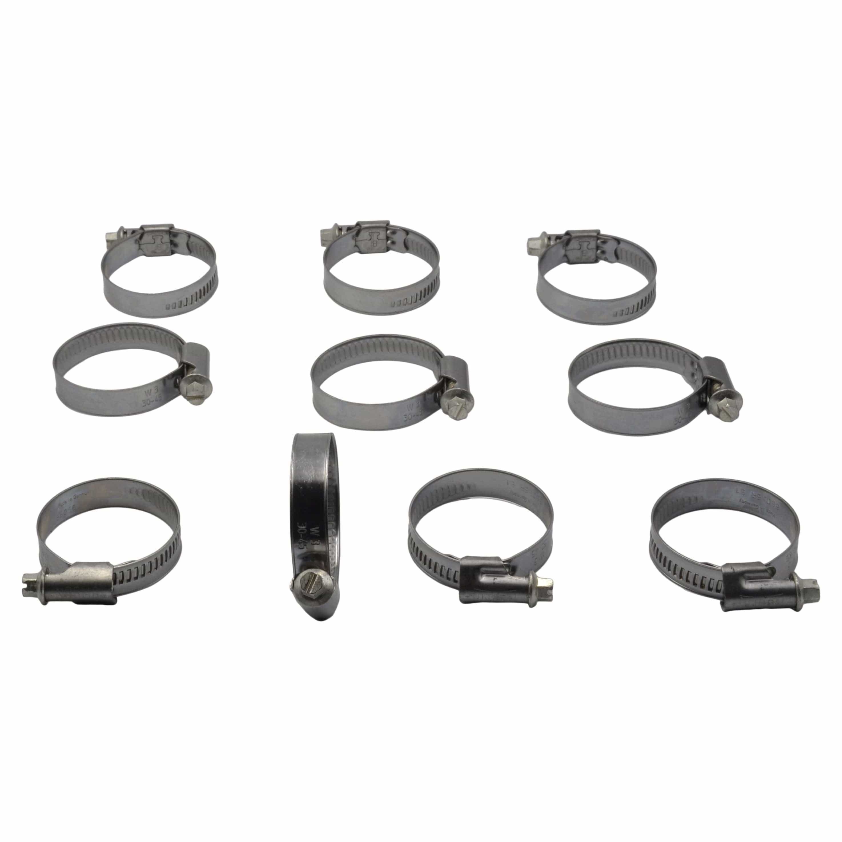 Norma Grab Kits 10 Piece Norma 304 Stainless Steel 30-45mm Worm Drive Hose Clamp