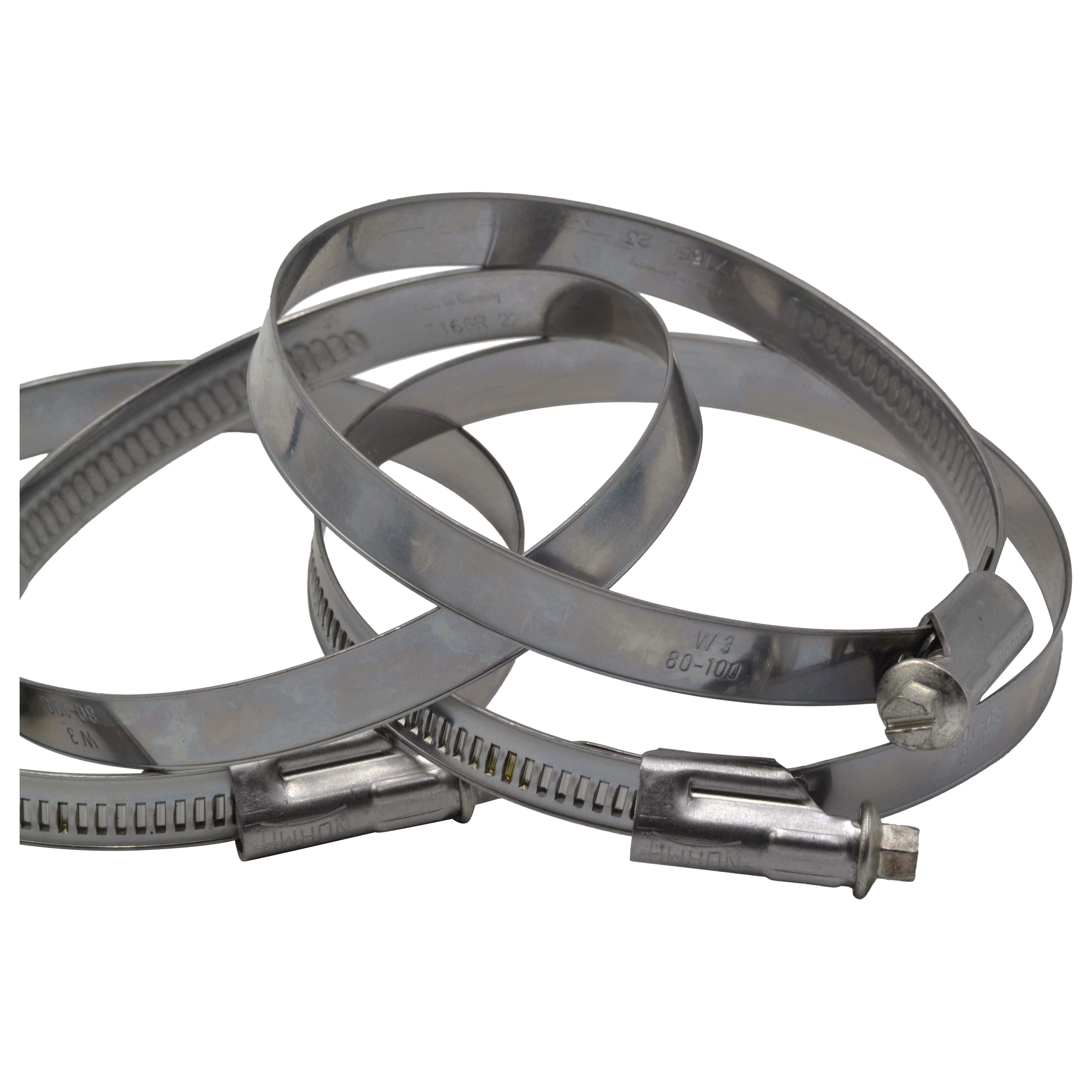 Norma Grab Kits 4 Piece Norma 304 Stainless Steel 80-100mm Worm Drive Hose Clamp