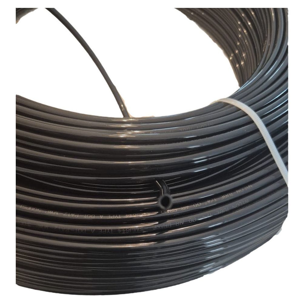 Nylon Air Line Hose Tube 1/4'', One Layer 300m/Roll Black - Twin Eagle Imports