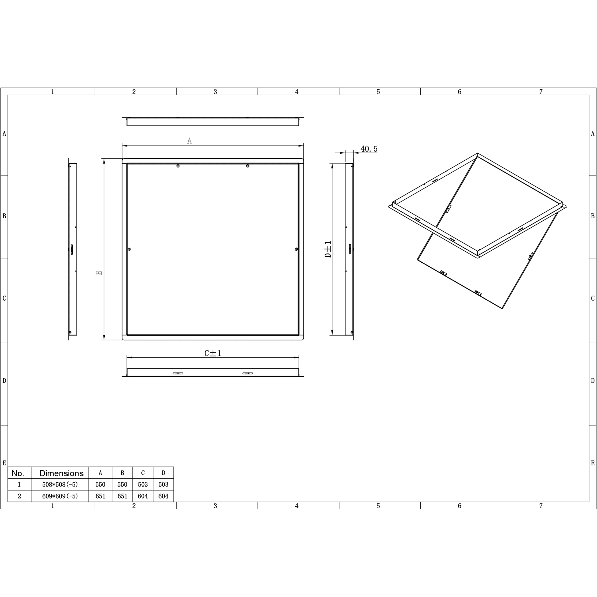 Pack of 2 Ductsure Access Panel White Powder Coated 24"x24" (609x609mm) - Twin Eagle Imports