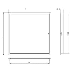 Pack of 4 Ductsure Access Panel White Powder Coated 14"x14" (355x355mm) - Twin Eagle Imports