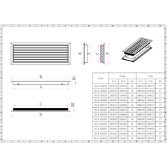 Pack of 4 Ductsure Door Relief Vent Grille Aluminium DG-A 600300 - Twin Eagle Imports